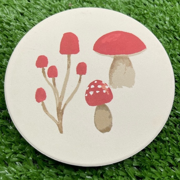 Other - Watercolor Mushroom Coaster, Style B, NWOT, For Bundles